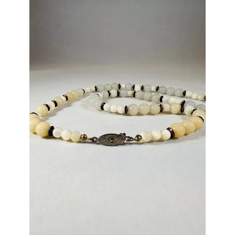 Vintage Beaded Opera Length Necklace 33